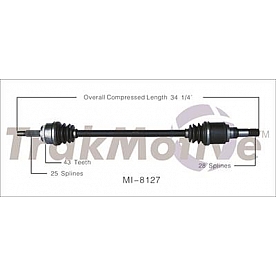 TrakMotive CV Axle Shaft - MI-8127