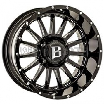Ballistic Wheels 964 Machete - 20 x 10 Black With Natural Windows - 964200050-24GBX