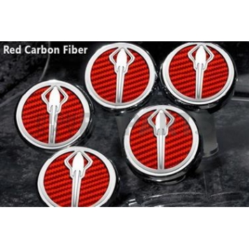 American Car Craft Fluid Cap Cover Set 053015RD