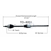 TrakMotive CV Axle Shaft - TO-8201