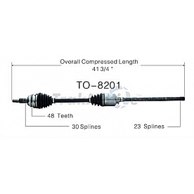 TrakMotive CV Axle Shaft - TO-8201