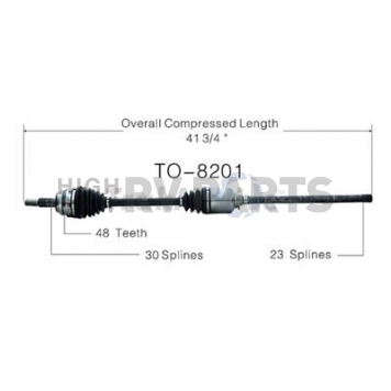 TrakMotive CV Axle Shaft - TO-8201