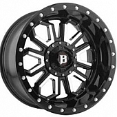 Ballistic Wheels 967 Saber - 20 x 10 Black With Natural Accents - 967200267-24GBM