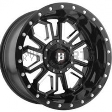 Ballistic Wheels 967 Saber - 20 x 10 Black With Natural Accents - 967200267-24GBM