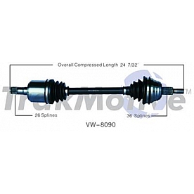 TrakMotive CV Axle Shaft - VW-8090