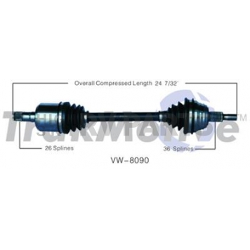 TrakMotive CV Axle Shaft - VW-8090