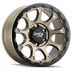 Dirty Life Race Wheels 9307 Drifter - 17 x 8.5 Gold With Black Lip - 9307-7883MGD