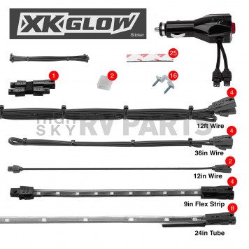 XK Glow Multi Purpose Light LED 8 Inch/ 24 Inch Strip - 041005B