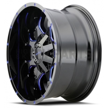 Mayhem Wheels Warrior 8015 - 20 x 9 Black With Prism Blue Accents - 8015-2976BTB-1