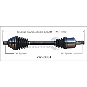 TrakMotive CV Axle Shaft - VW-8084