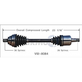 TrakMotive CV Axle Shaft - VW-8084