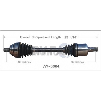 TrakMotive CV Axle Shaft - VW-8084