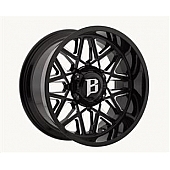Ballistic Wheels 819 Spider - 20 x 12 Black With Natural Windows - 819212050-44GBX