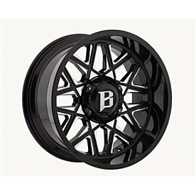 Ballistic Wheels 819 Spider - 20 x 12 Black With Natural Windows - 819212050-44GBX