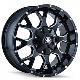 Mayhem Wheels Warrior 8015 - 20 x 9 Black With Natural Accents - 8015-2994M