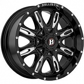 Ballistic Wheels 953 Scythe - 20 x 9 Black With Natural Windows - 953290271+00GBX
