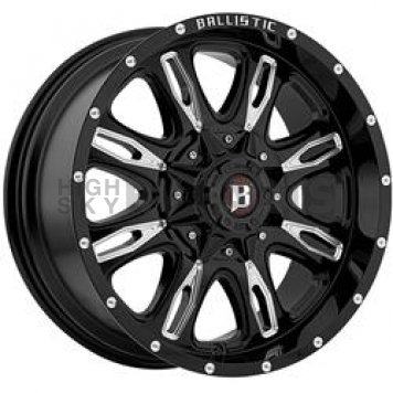 Ballistic Wheels 953 Scythe - 20 x 9 Black With Natural Windows - 953290271+00GBX