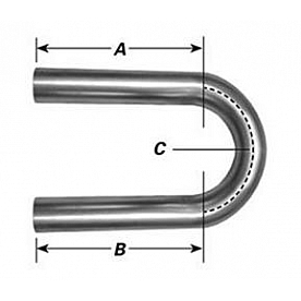 Cherry Bomb Exhaust Pipe Bend 180 Degree - 320464CB
