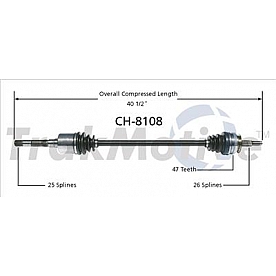TrakMotive CV Axle Shaft - CH-8108