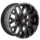Ballistic Wheels 853 Tank - 17 x 9 Black With Natural Windows - 853790271+00GBX