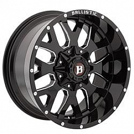 Ballistic Wheels 853 Tank - 17 x 9 Black With Natural Windows - 853790271+00GBX