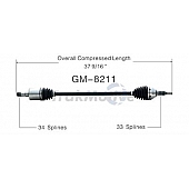 TrakMotive CV Axle Shaft - GM-8211