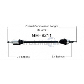 TrakMotive CV Axle Shaft - GM-8211