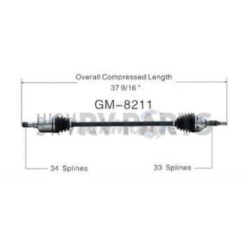 TrakMotive CV Axle Shaft - GM-8211