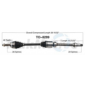 TrakMotive CV Axle Shaft - TO-8299