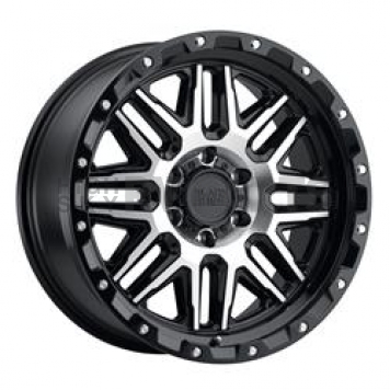 Black Rhino Wheel Alamo - 20 x 9 Black With Natural Face And Stainless Bolts - 2090ALA-88170B25