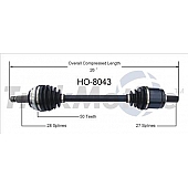 TrakMotive CV Axle Shaft - HO-8043