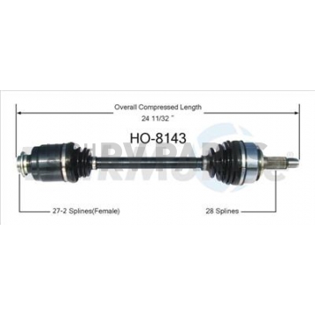 TrakMotive CV Axle Shaft - HO-8143
