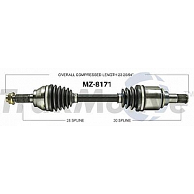TrakMotive CV Axle Shaft - MZ-8171