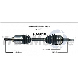TrakMotive CV Axle Shaft - TO-8018