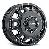 Ultra Wheel Warlock Dually 017 - 17 x 6.5 Black With Natural Accents - 017-7681FBM