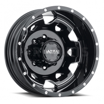 Ultra Wheel Warlock Dually 017 - 17 x 6.5 Black With Natural Accents - 017-7681FBM-1