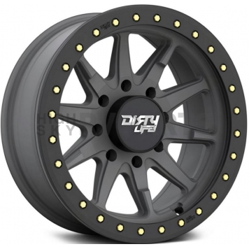 Dirty Life Race Wheels 9304 DT-2 Dual-Tek - 17 x 9 Gun Metal With Simulated Beadlock Ring - 9304-7973MGT12