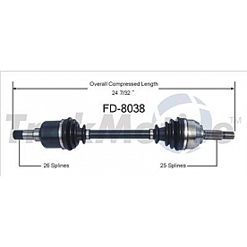 TrakMotive CV Axle Shaft - FD-8038