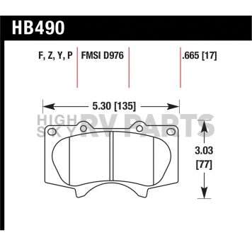 Hawk Performance Brake Pad - HB490P.665-1