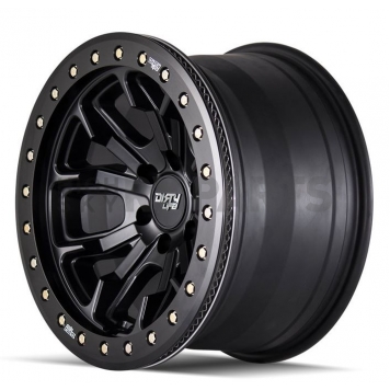 Dirty Life Race Wheels 9303 DT-1 Dual-Tek - 17 x 9 Black With Simulated Beadlock Ring - 9303-7973MB12-1