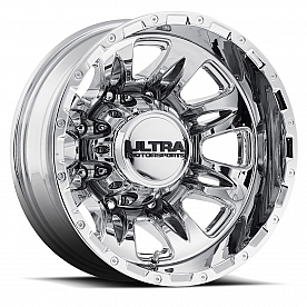 Ultra Wheel Predator Dually 049 - 17 x 6.5 Silver - 049-7699RC