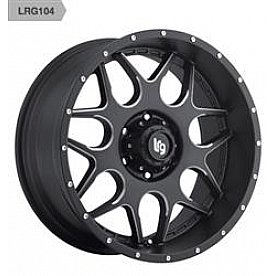 LRG Wheels 104 Series - 20 x 9 Black With Natural Accents - 0429085900