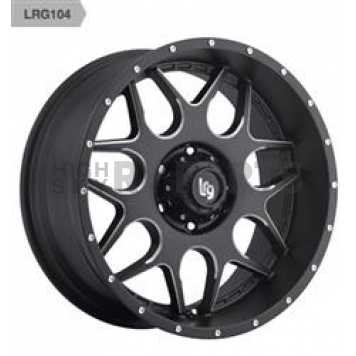 LRG Wheels 104 Series - 20 x 9 Black With Natural Accents - 0429085900