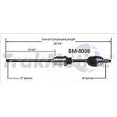 TrakMotive CV Axle Shaft - BM-8008