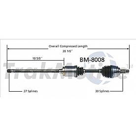 TrakMotive CV Axle Shaft - BM-8008