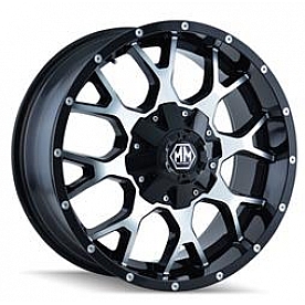 Mayhem Wheels Warrior 8015 - 17 x 9 Black With Natural Face - 8015-7956B18