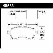 Hawk Performance Brake Pad - HB668U.567