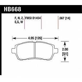 Hawk Performance Brake Pad - HB668U.567