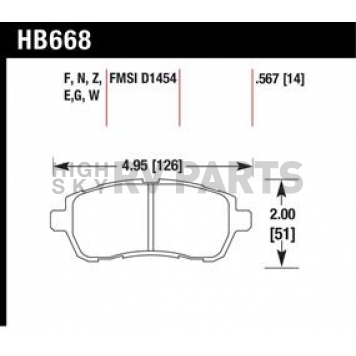 Hawk Performance Brake Pad - HB668U.567