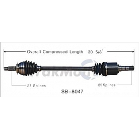 TrakMotive CV Axle Shaft - SB-8047